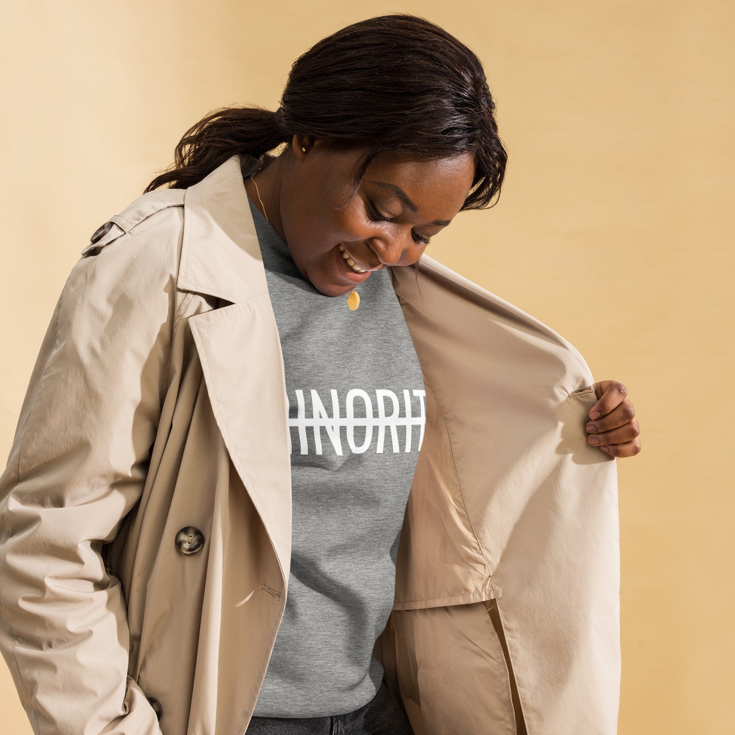 MTAM - Not A Minority Crewneck Sweatshirt - Comfortable Fleece, Side-Seamed, Cotton Blend, Valuable Back