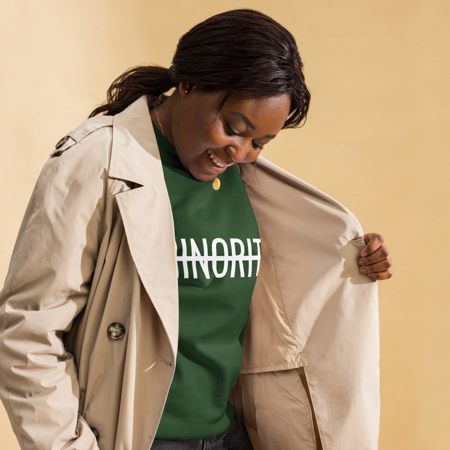 MTAM - Not A Minority Crewneck Sweatshirt - Comfortable Fleece, Side-Seamed, Cotton Blend, Valuable Back