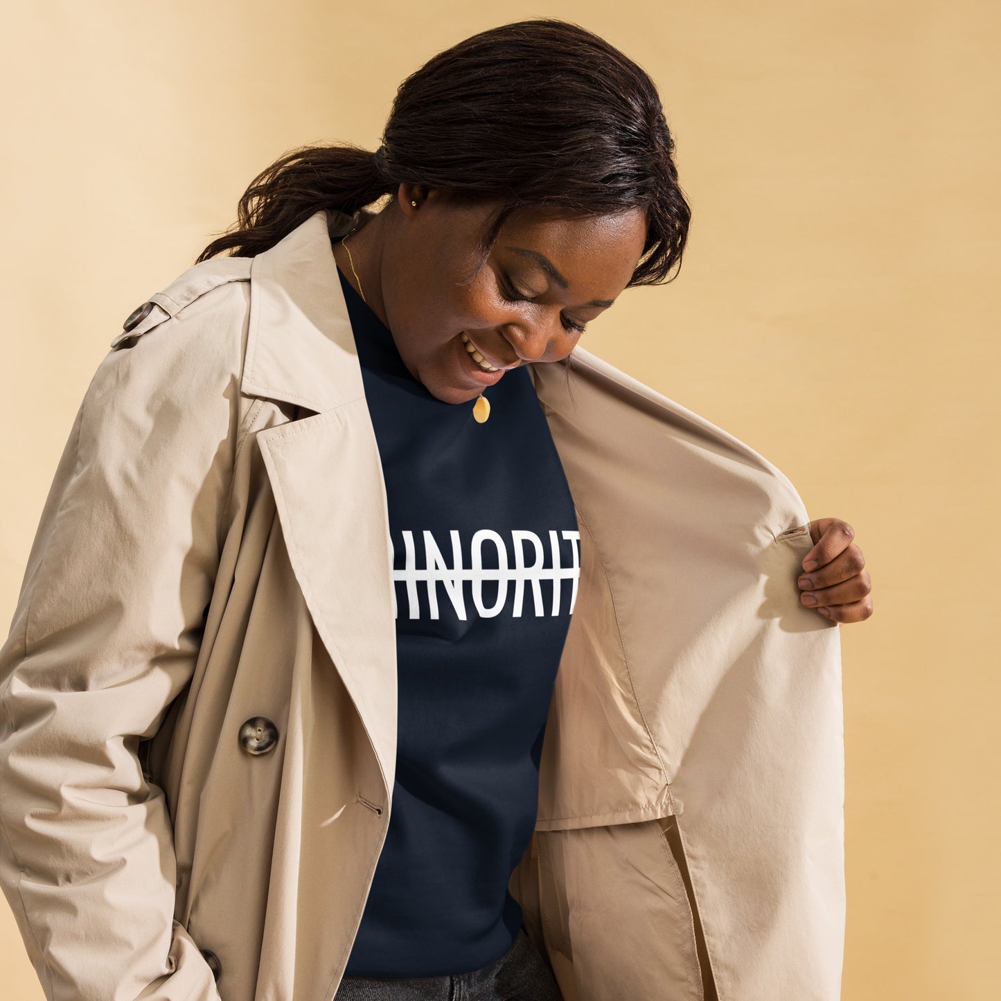 MTAM - Not A Minority Crewneck Sweatshirt - Comfortable Fleece, Side-Seamed, Cotton Blend, Valuable Back