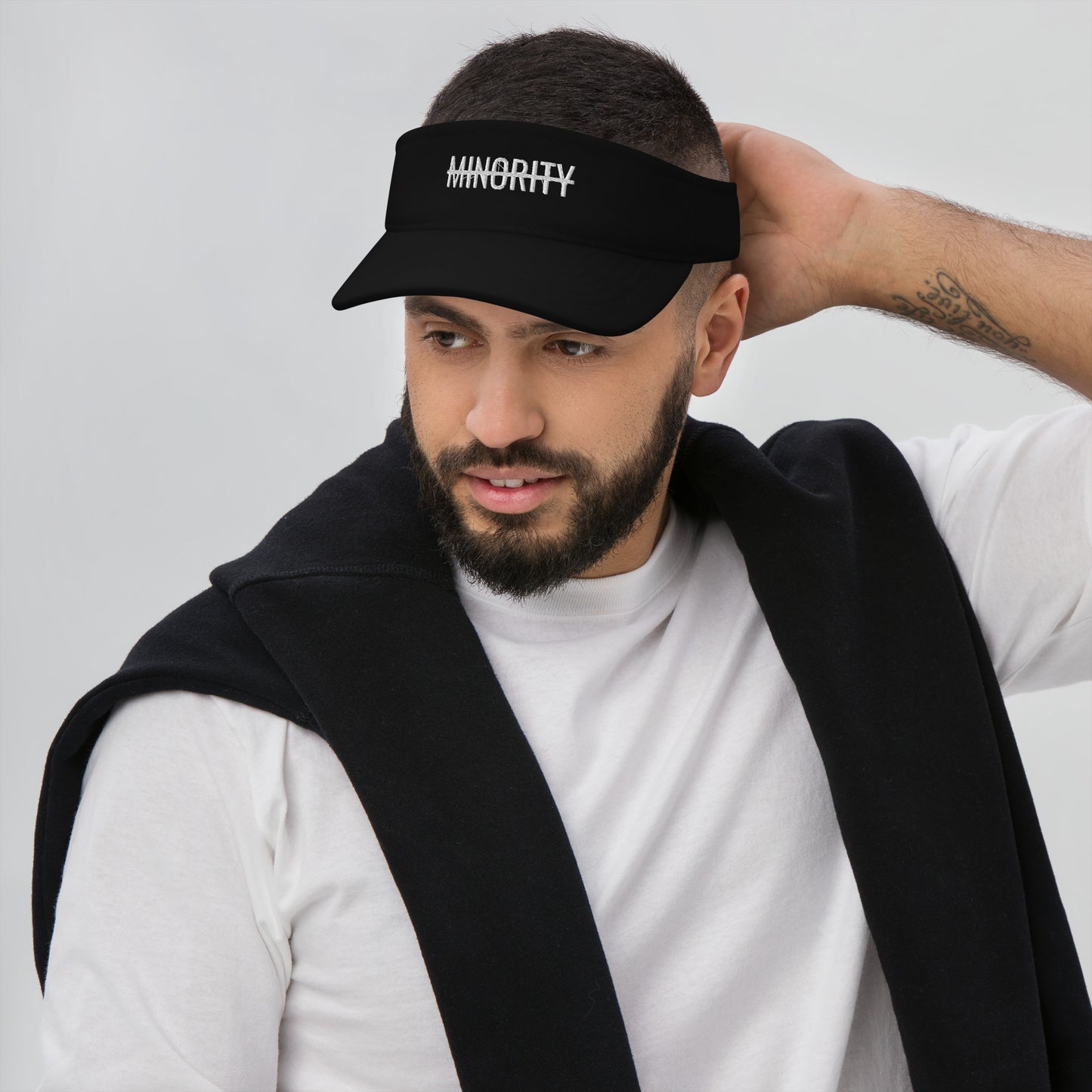 MTAM - Not A Minority Low-Profile Visor Hat with Hook & Loop Closure, Matching Undervisor, and Comfortable Fit
