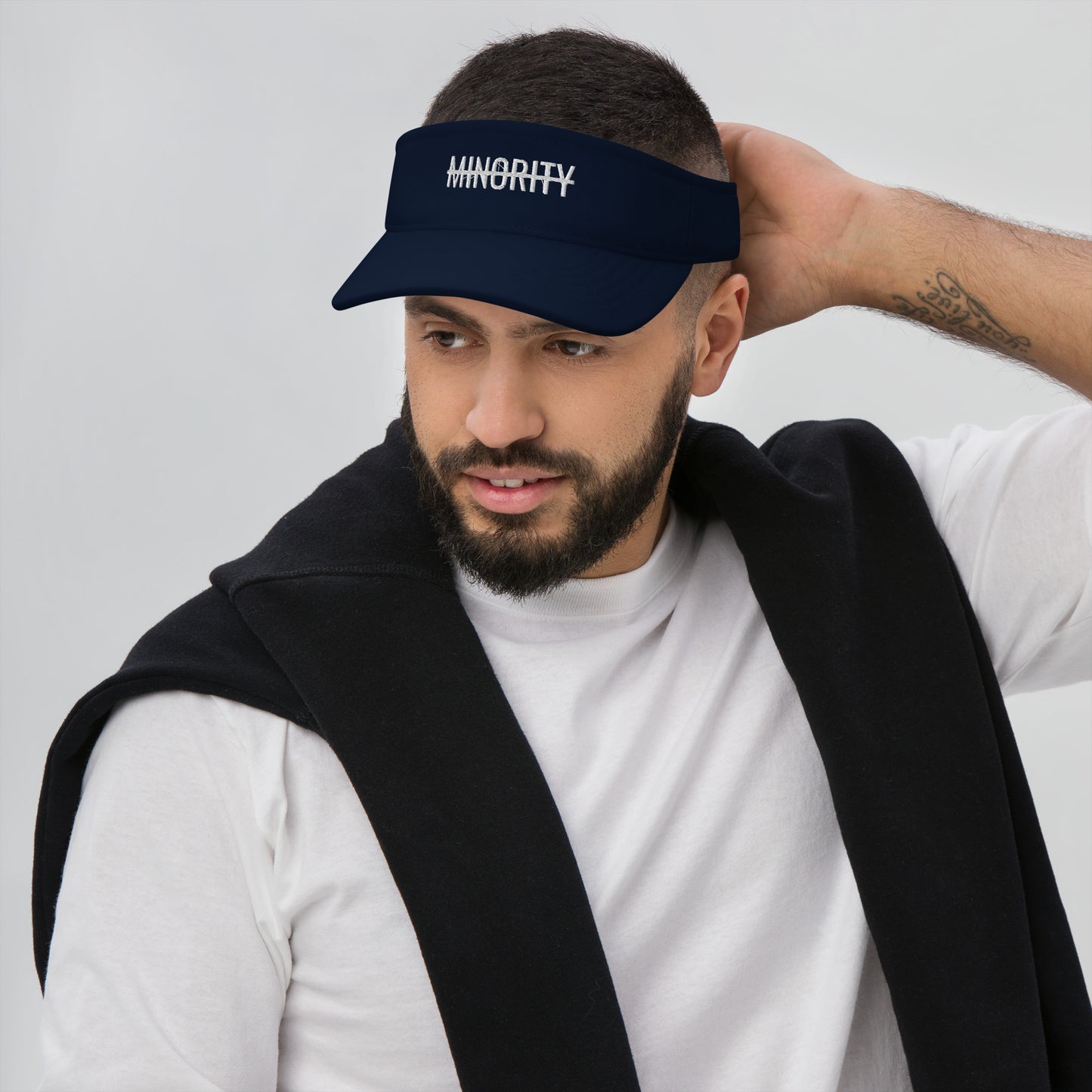 MTAM - Not A Minority Low-Profile Visor Hat with Hook & Loop Closure, Matching Undervisor, and Comfortable Fit