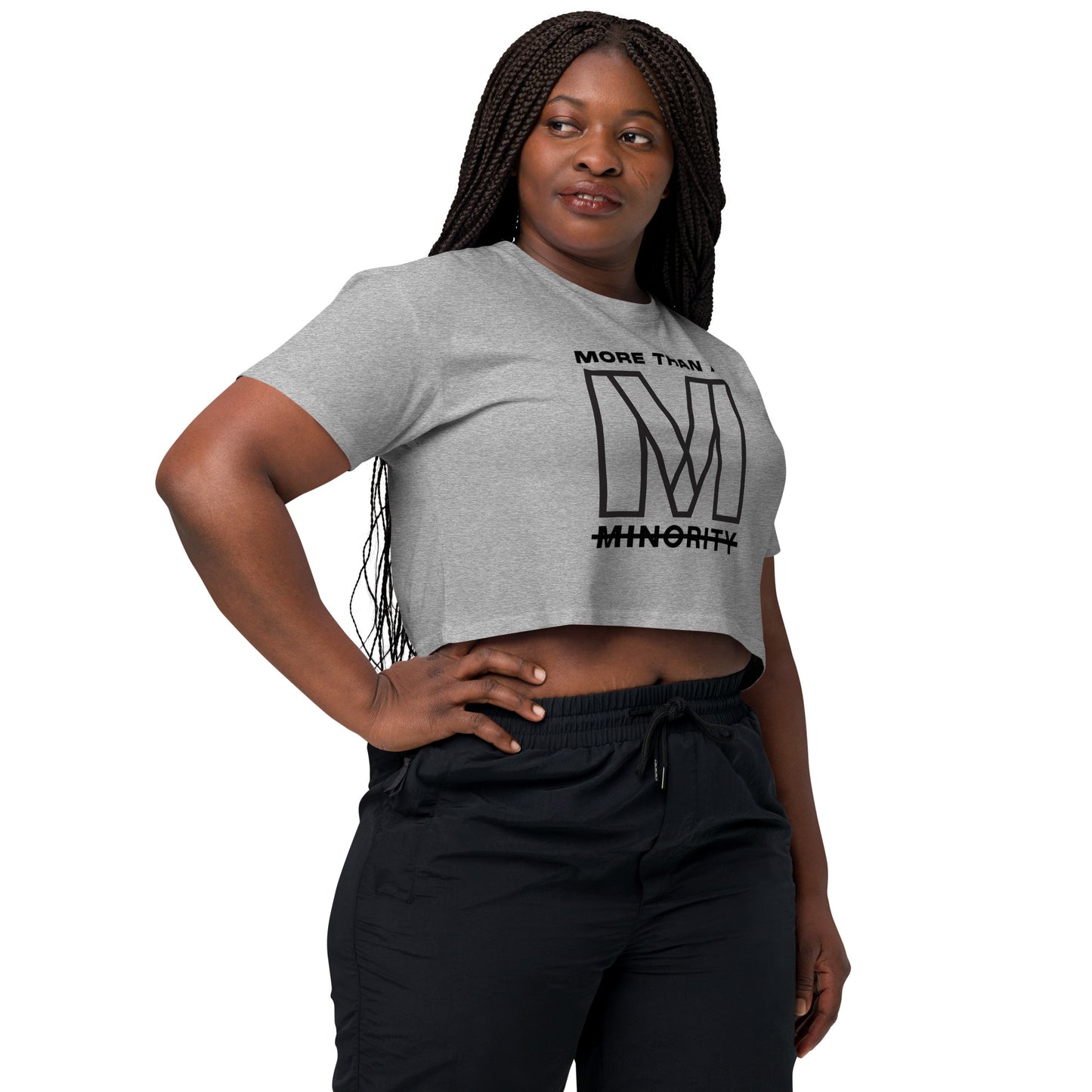 MTAM - Valuable Back Crop Top - 100% Combed Cotton, Relaxed Fit, Cropped Length, Soft and Durable | Black Text