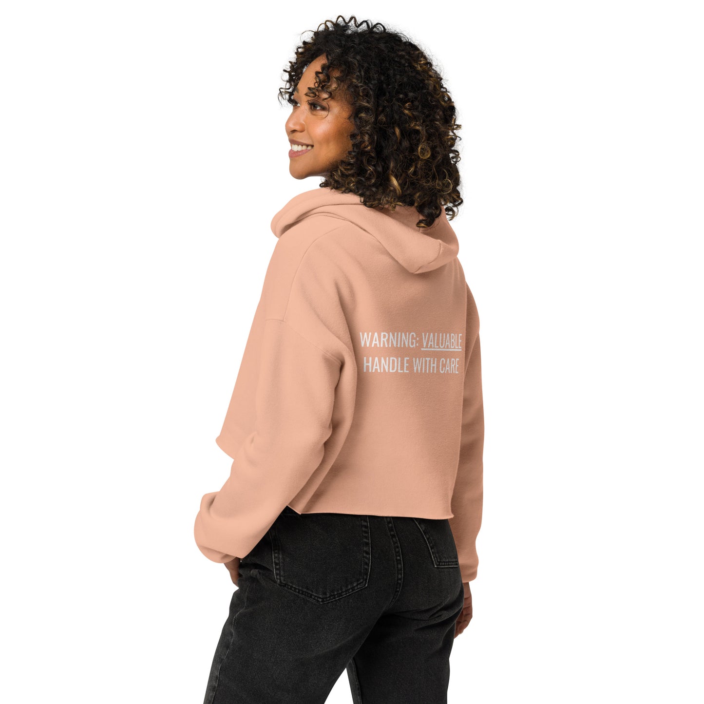 MTAM - More Than A Minority Crop Embroidered Hoodie + Valuable Back - Trendy, Stylish, and Comfortable with Valuable Back Patch - Perfect Statement Piece for Your Wardrobe