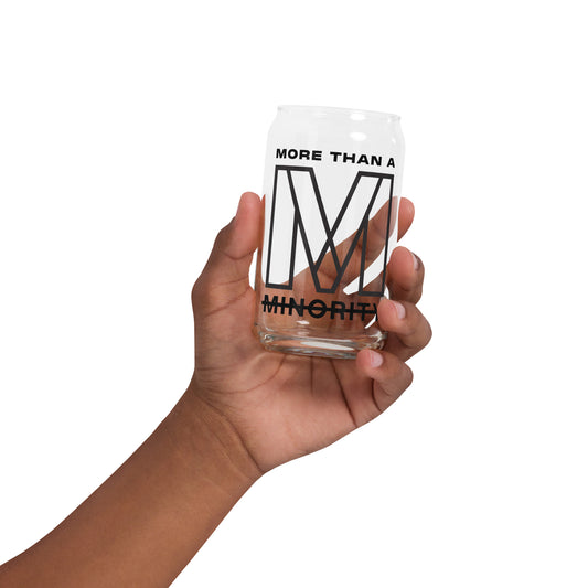 MTAM - Logo Can-Shaped Glass - Trendy, 16 oz, Glassware, Refreshing, Beverages, Stylish