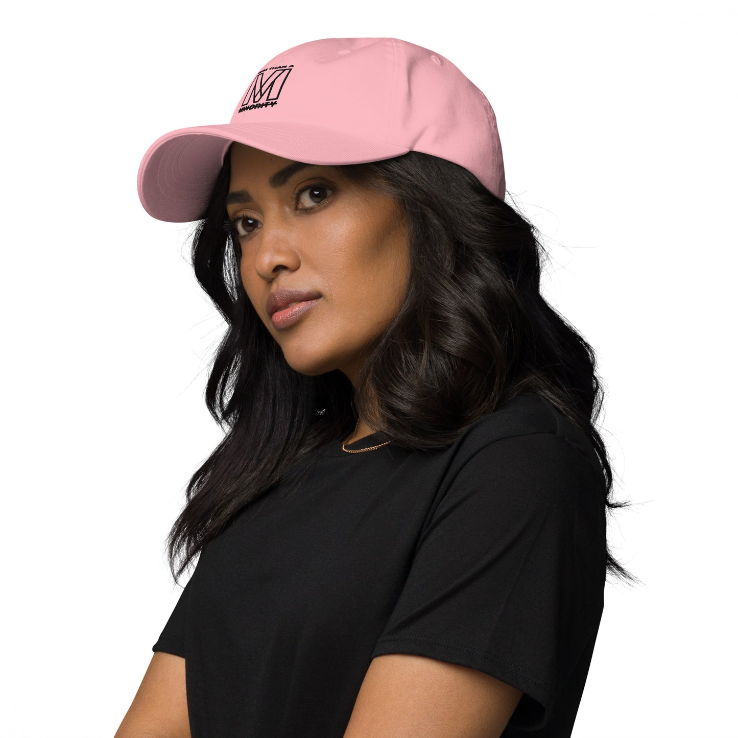 MTAM - Embroidered Logo Dad Hat- Black Text, 100% Cotton, Adjustable, Low Profile, Unstructured, curved visor, antique buckle