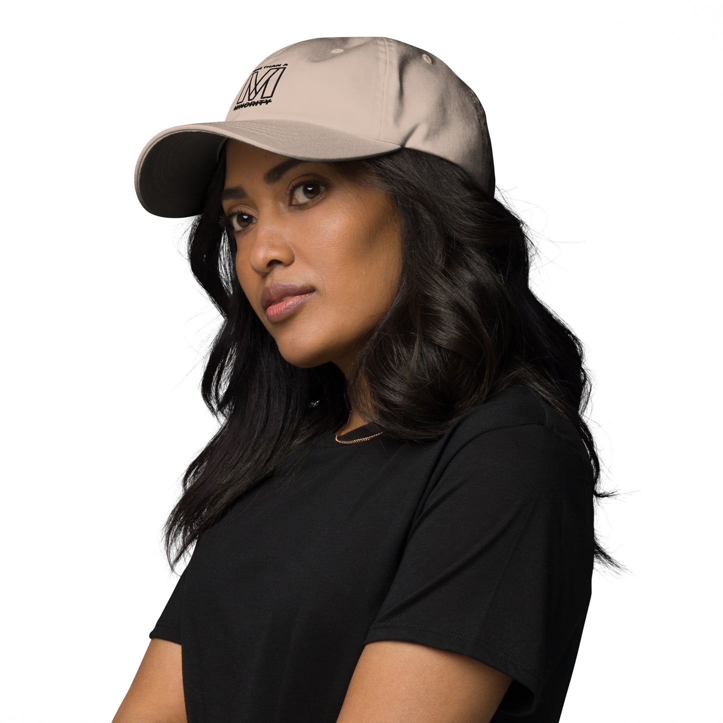 MTAM - Embroidered Logo Dad Hat- Black Text, 100% Cotton, Adjustable, Low Profile, Unstructured, curved visor, antique buckle