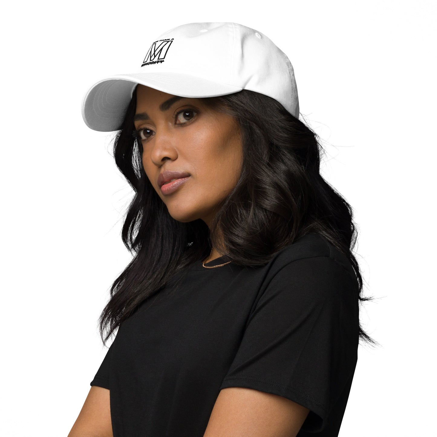 MTAM - Embroidered Logo Dad Hat- Black Text, 100% Cotton, Adjustable, Low Profile, Unstructured, curved visor, antique buckle