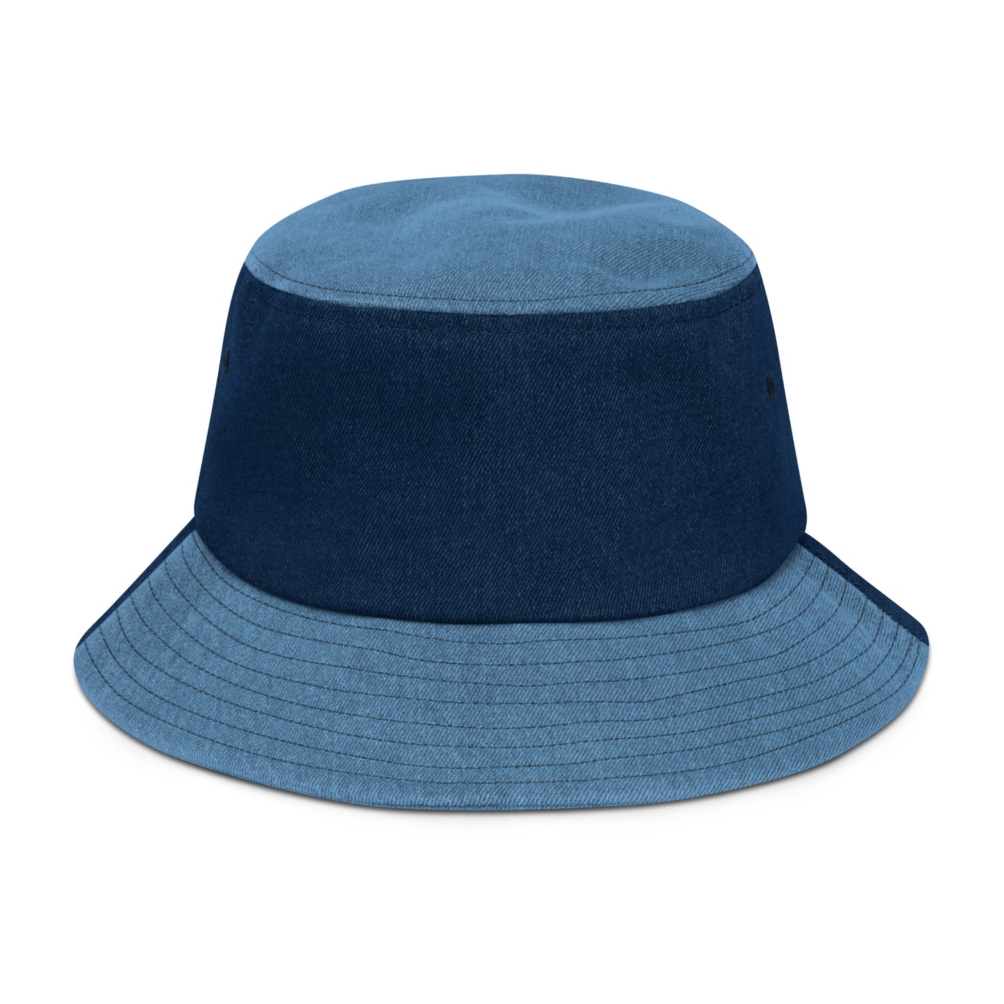 MTAM - Logo Embroidered Denim Bucket Hat | 100% Cotton | One Size Fits Most | Trendy & Versatile