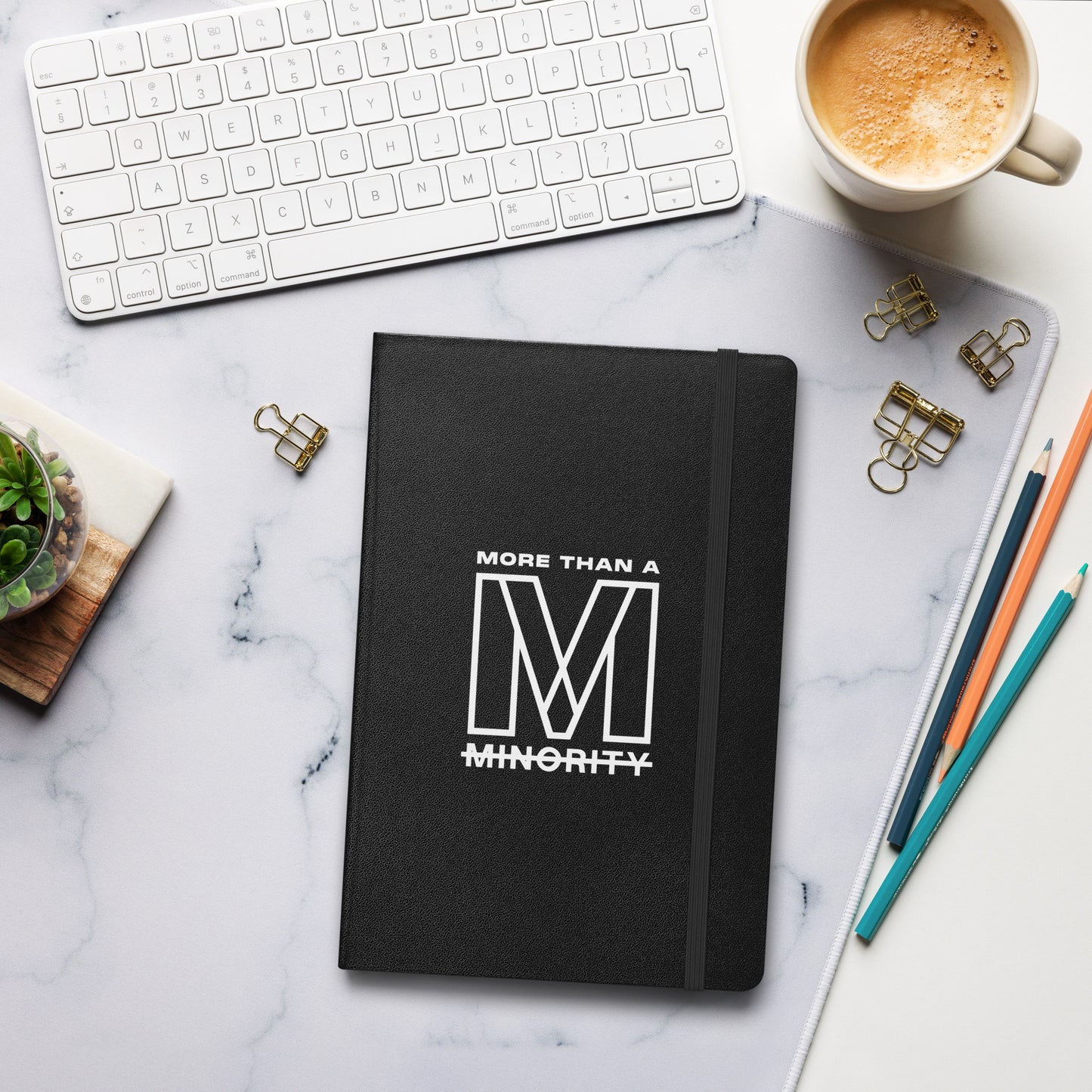 MTAM - More Than A Minority Hardcover bound notebook - Elegant, Durable, and Functional with Elastic Closure and Ribbon Marker - Perfect for Writing and Note-Taking