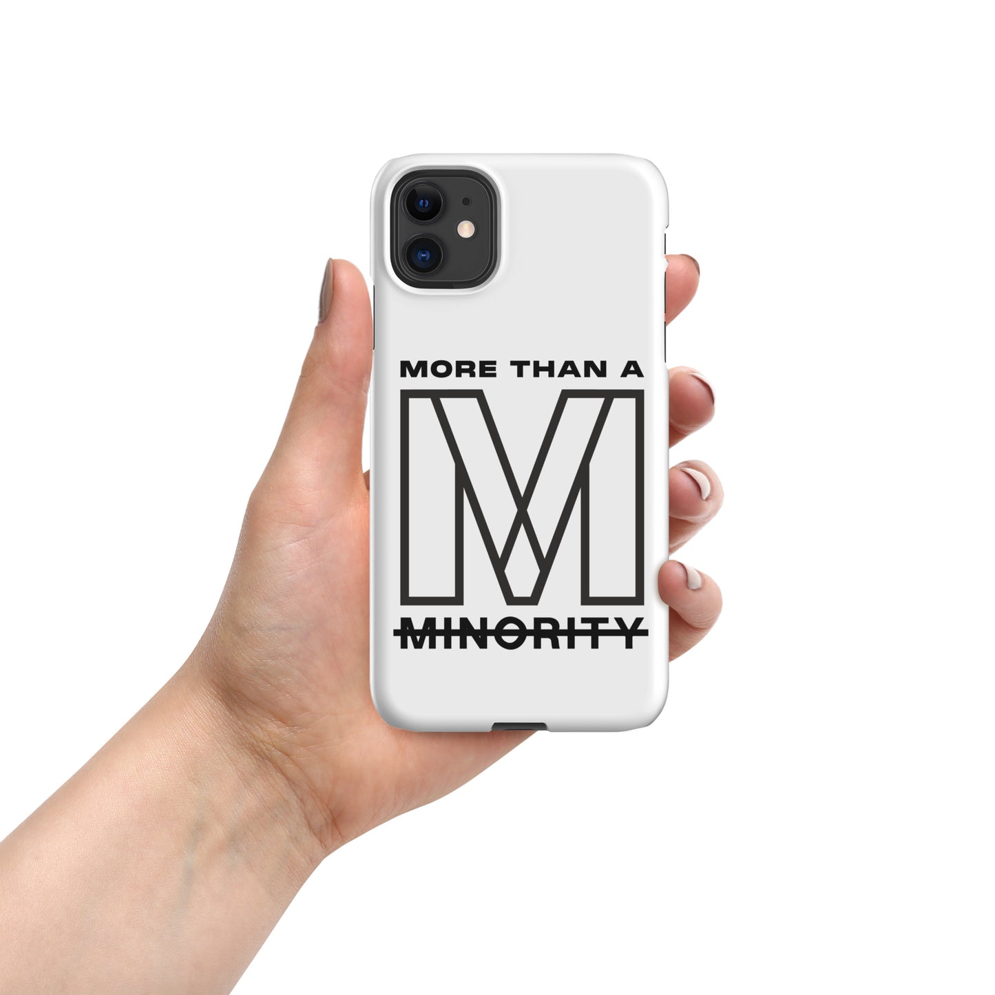 MTAM - More Than A Minority Snap case for iPhone® – Lightweight, Minimalist Design, Wireless Charging Compatible, Polycarbonate Material