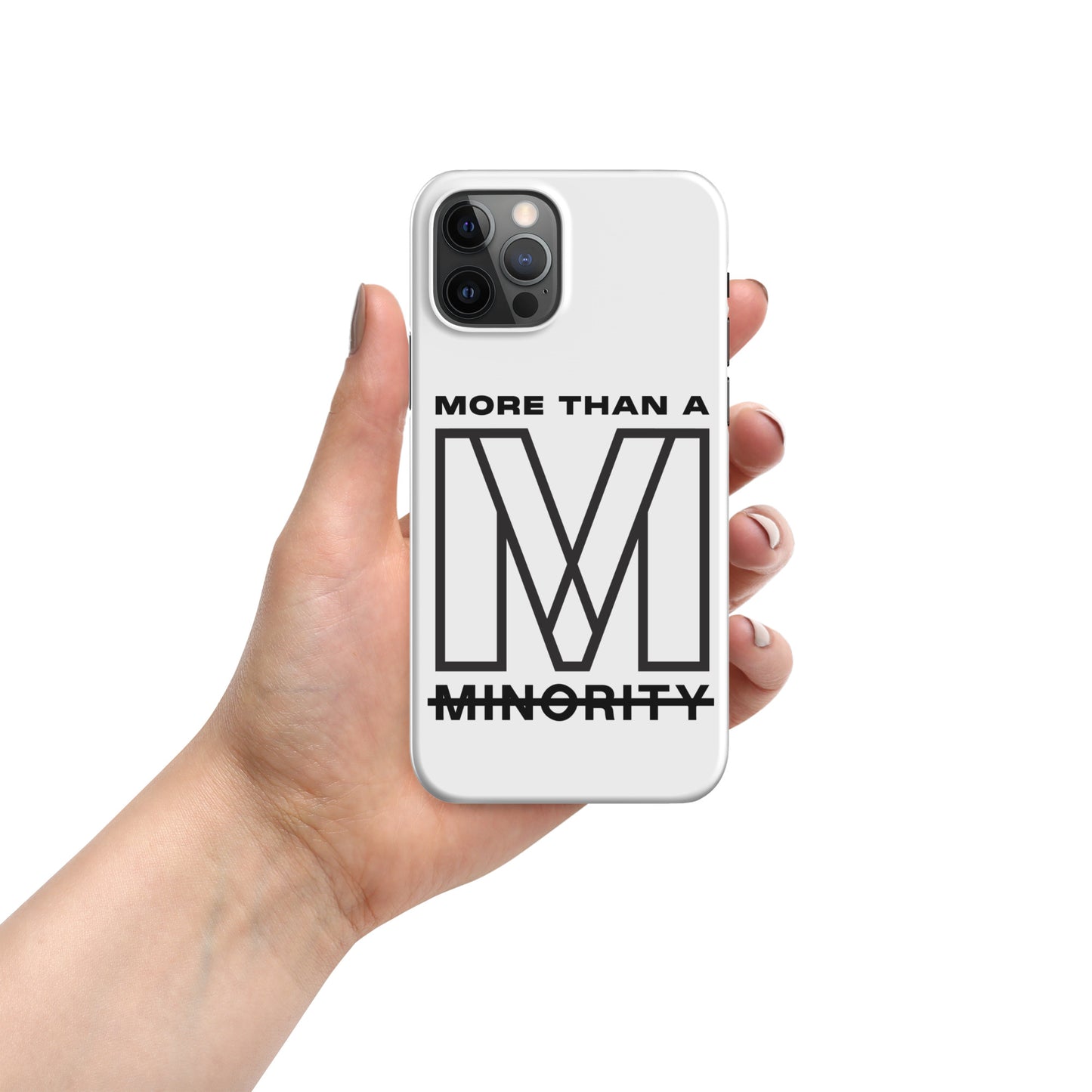 MTAM - More Than A Minority Snap case for iPhone® – Lightweight, Minimalist Design, Wireless Charging Compatible, Polycarbonate Material