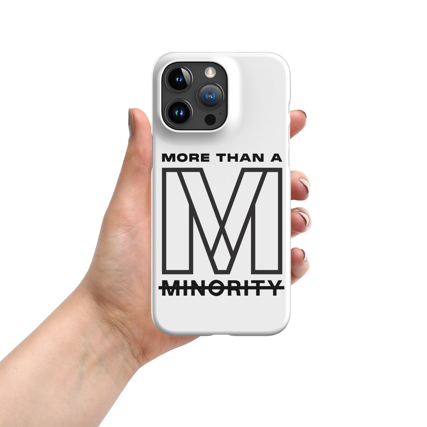 MTAM - More Than A Minority Snap case for iPhone® – Lightweight, Minimalist Design, Wireless Charging Compatible, Polycarbonate Material