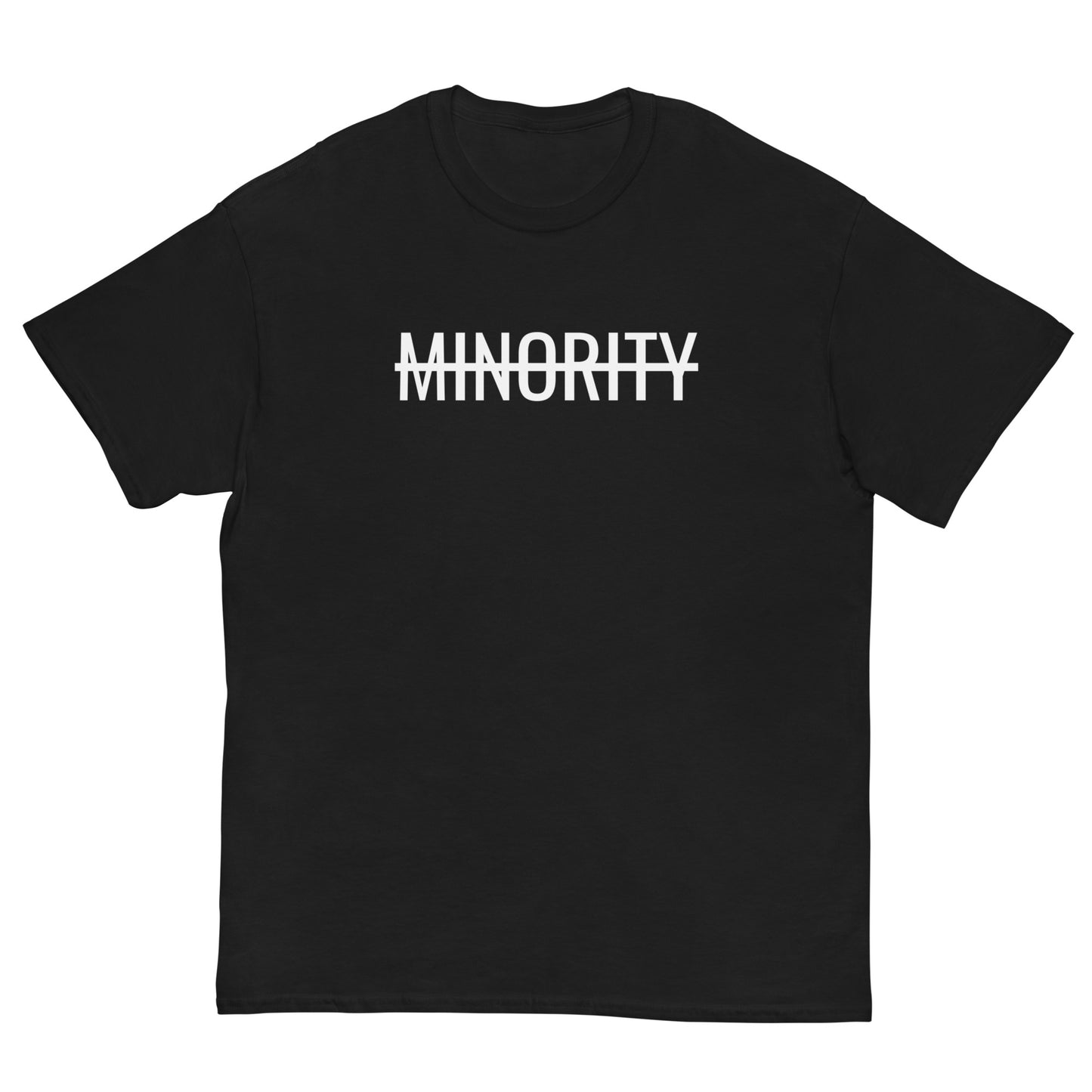 MTAM - Not A Minority + Valuable Back Tee White Text - 100% cotton, Comfortable Lightweight Men's classic tee