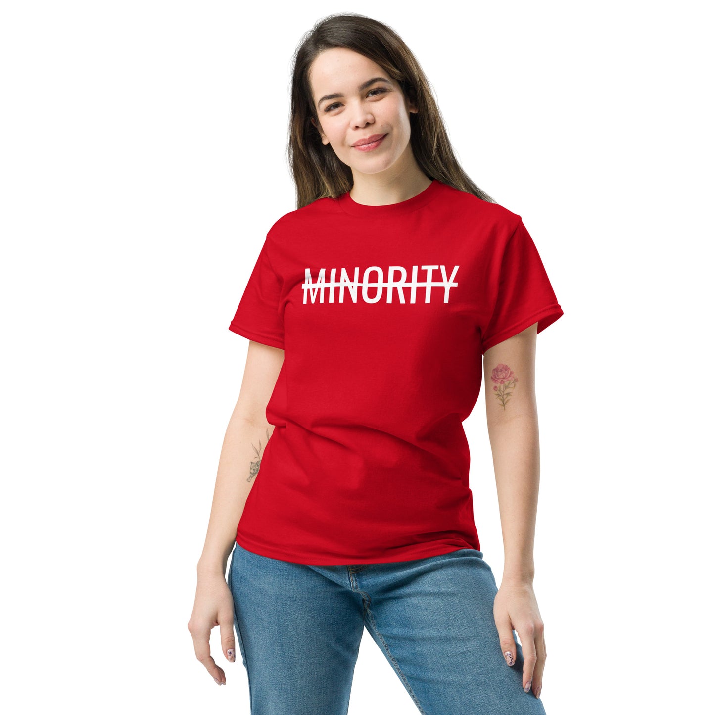 MTAM - Not A Minority + Valuable Back Tee White Text - 100% cotton, Comfortable Lightweight Men's classic tee