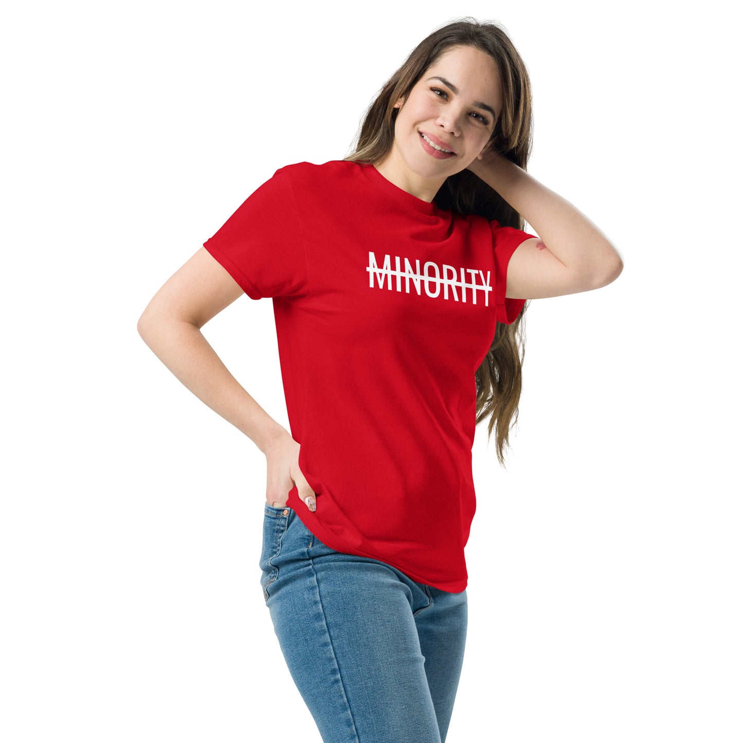 MTAM - Not A Minority + Valuable Back Tee White Text - 100% cotton, Comfortable Lightweight Men's classic tee