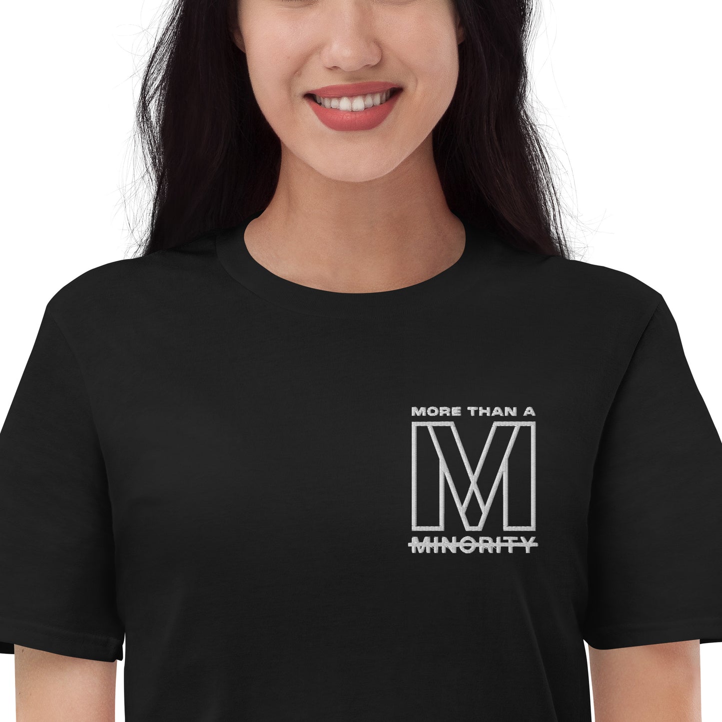 MTAM - More Than A Minority Embroidered Logo +  Warning: Valuable Handle With Care Tee - Multiple Color, 100% Cotton, Multiple Colors, Trendy Unisex Streetwear T-Shirt