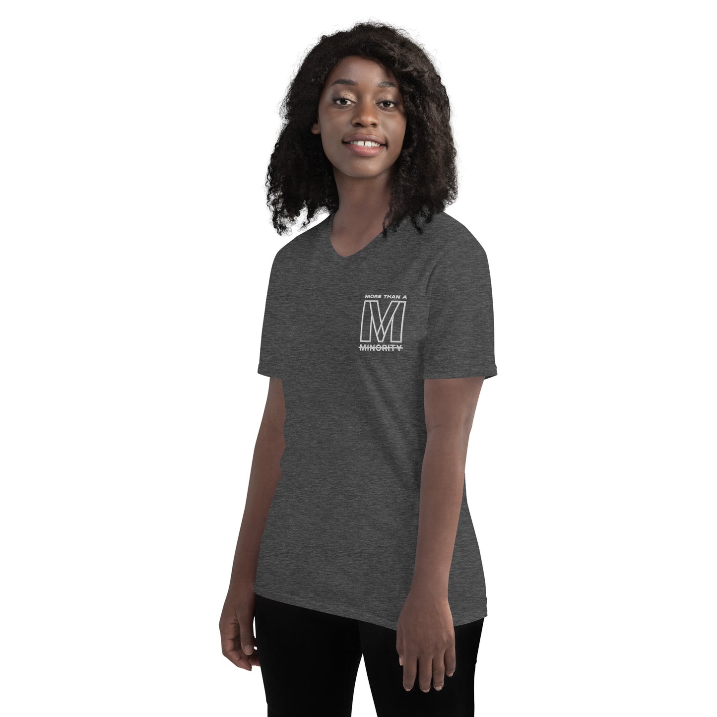 MTAM - More Than A Minority Embroidered Logo +  Warning: Valuable Handle With Care Tee - Multiple Color, 100% Cotton, Multiple Colors, Trendy Unisex Streetwear T-Shirt