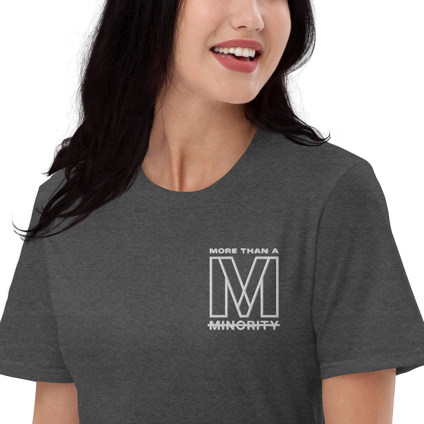 MTAM - More Than A Minority Embroidered Logo +  Warning: Valuable Handle With Care Tee - Multiple Color, 100% Cotton, Multiple Colors, Trendy Unisex Streetwear T-Shirt