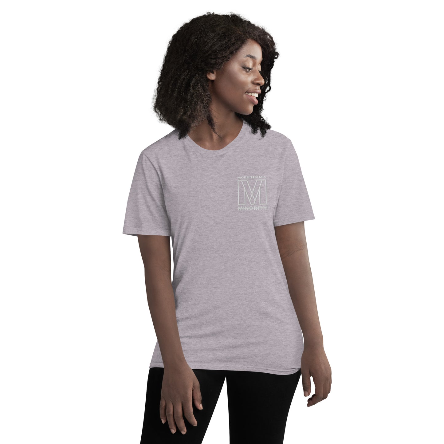 MTAM - More Than A Minority Embroidered Logo +  Warning: Valuable Handle With Care Tee - Multiple Color, 100% Cotton, Multiple Colors, Trendy Unisex Streetwear T-Shirt