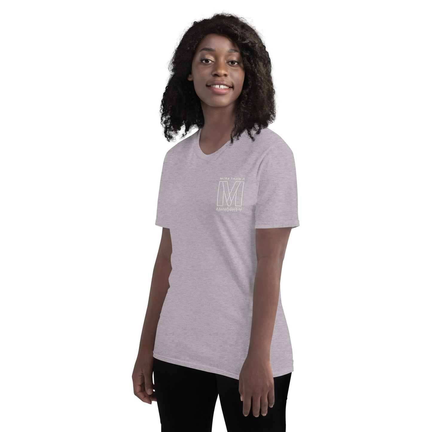 MTAM - More Than A Minority Embroidered Logo +  Warning: Valuable Handle With Care Tee - Multiple Color, 100% Cotton, Multiple Colors, Trendy Unisex Streetwear T-Shirt