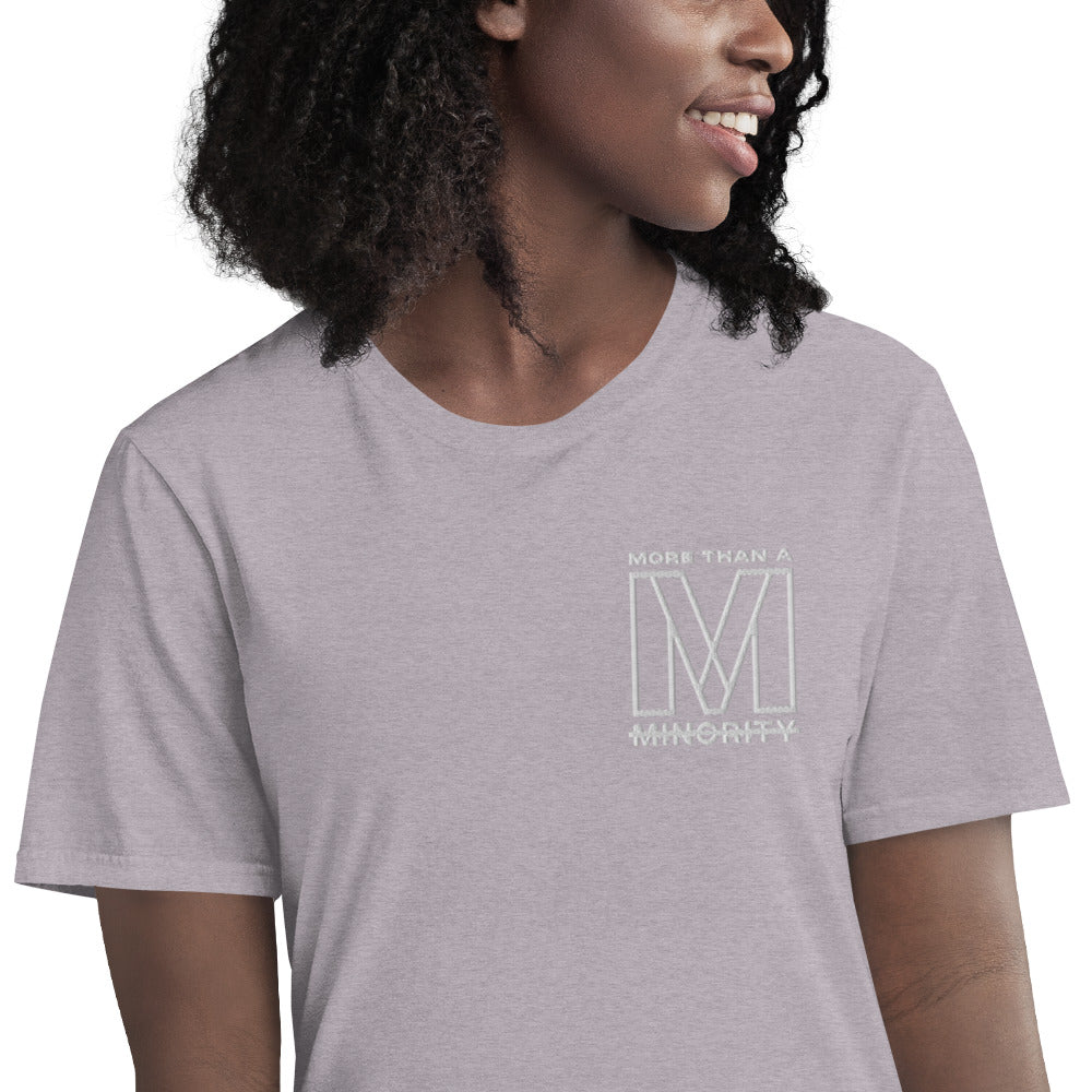 MTAM - More Than A Minority Embroidered Logo +  Warning: Valuable Handle With Care Tee - Multiple Color, 100% Cotton, Multiple Colors, Trendy Unisex Streetwear T-Shirt