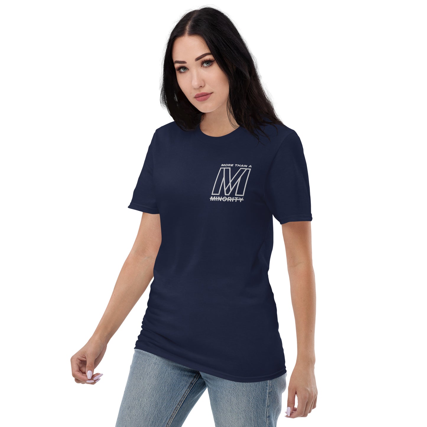 MTAM - More Than A Minority Embroidered Logo +  Warning: Valuable Handle With Care Tee - Multiple Color, 100% Cotton, Multiple Colors, Trendy Unisex Streetwear T-Shirt