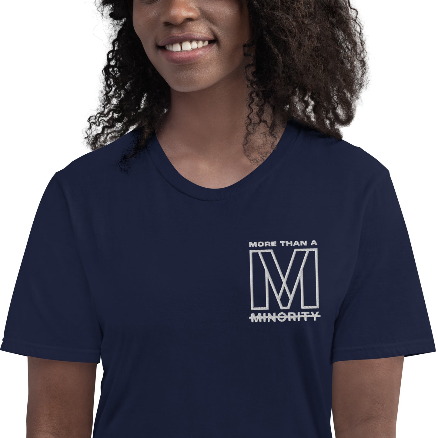 MTAM - More Than A Minority Embroidered Logo +  Warning: Valuable Handle With Care Tee - Multiple Color, 100% Cotton, Multiple Colors, Trendy Unisex Streetwear T-Shirt