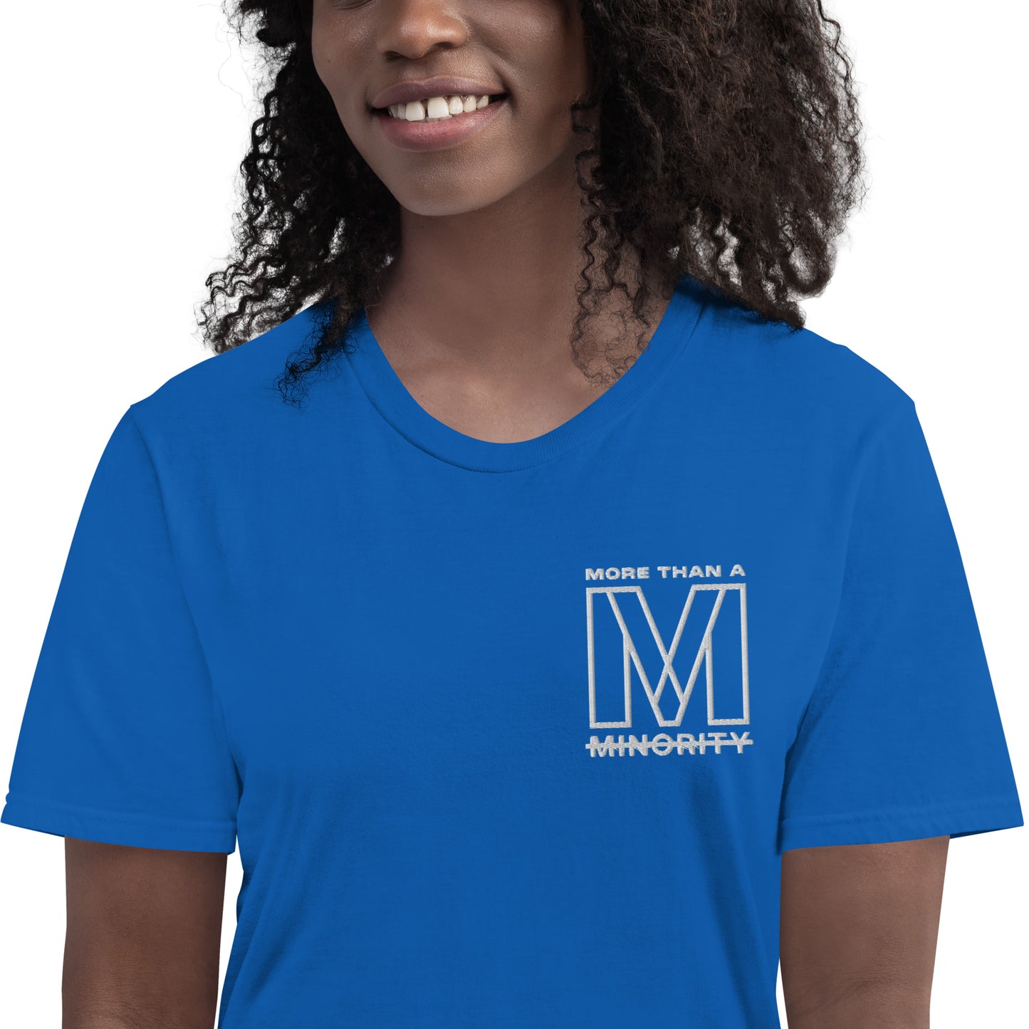 MTAM - More Than A Minority Embroidered Logo +  Warning: Valuable Handle With Care Tee - Multiple Color, 100% Cotton, Multiple Colors, Trendy Unisex Streetwear T-Shirt