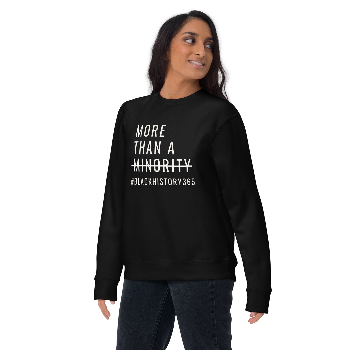 MTAM - Black History 365 Sweatshirt - Ribbed Crew Neck, Comfortable Fit, Made on Demand