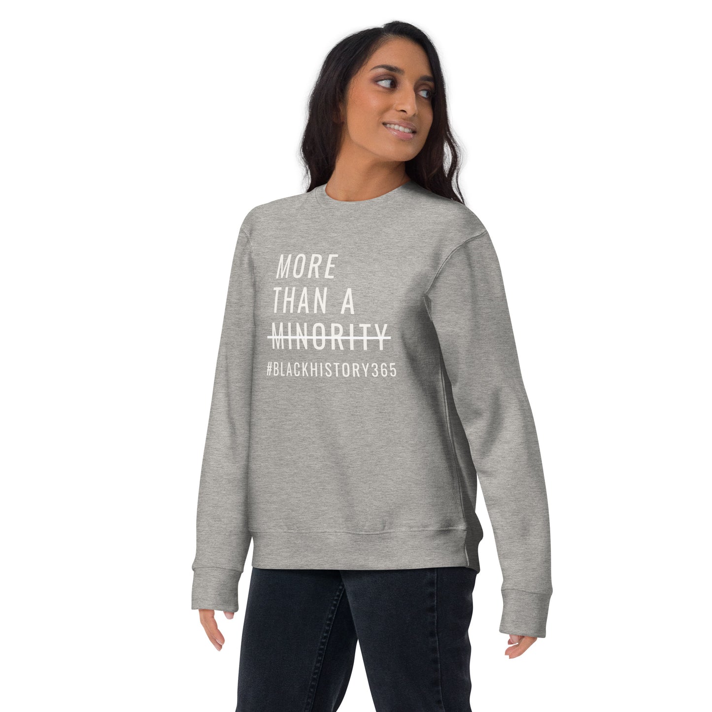 MTAM - Black History 365 Sweatshirt - Ribbed Crew Neck, Comfortable Fit, Made on Demand