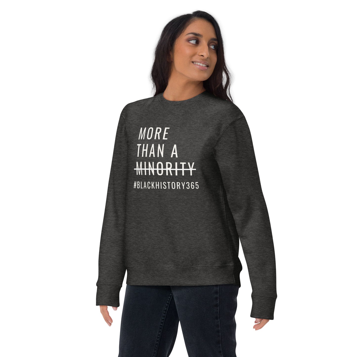 MTAM - Black History 365 Sweatshirt - Ribbed Crew Neck, Comfortable Fit, Made on Demand