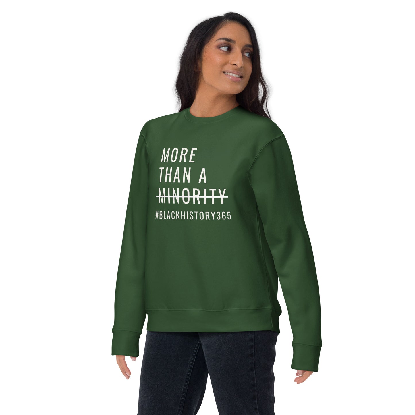 MTAM - Black History 365 Sweatshirt - Ribbed Crew Neck, Comfortable Fit, Made on Demand