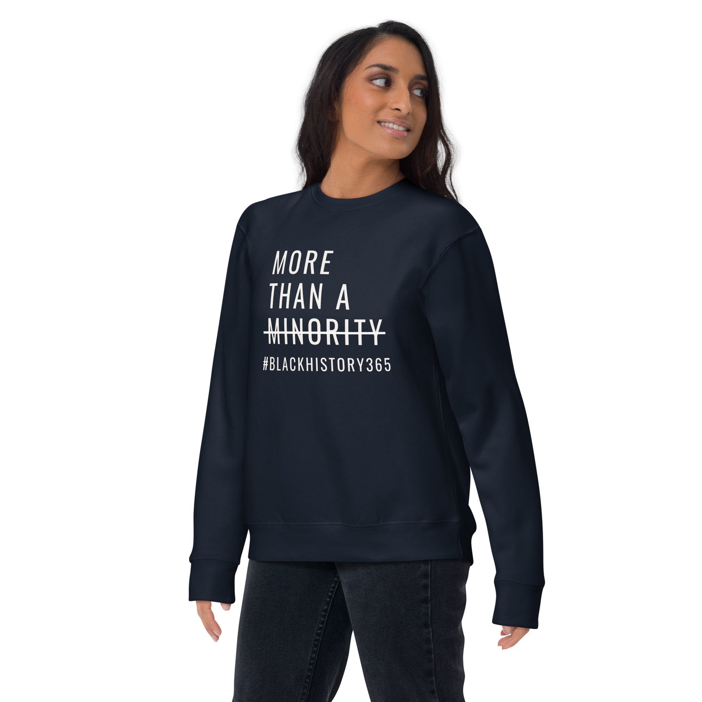 MTAM - Black History 365 Sweatshirt - Ribbed Crew Neck, Comfortable Fit, Made on Demand