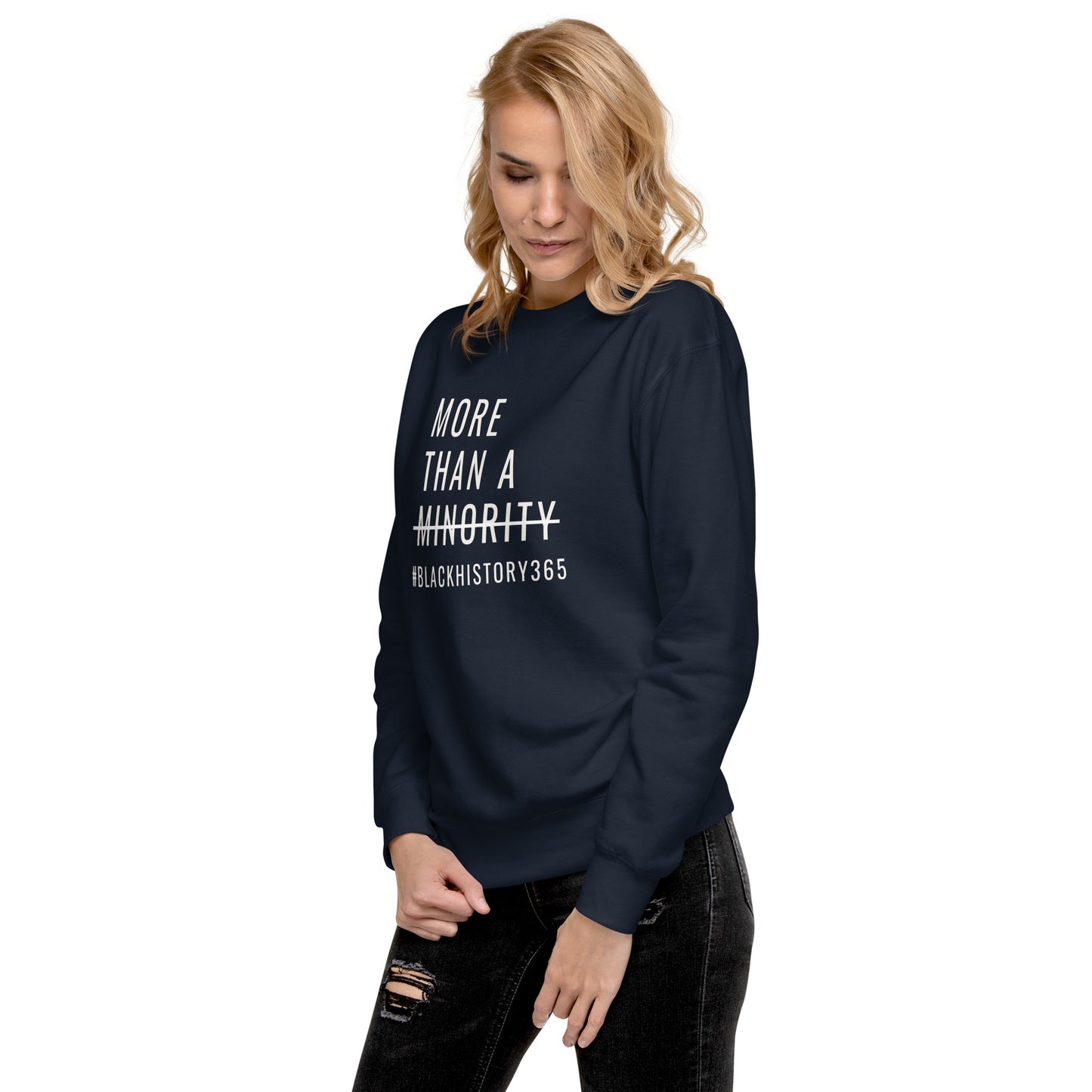 MTAM - Black History 365 Sweatshirt - Ribbed Crew Neck, Comfortable Fit, Made on Demand