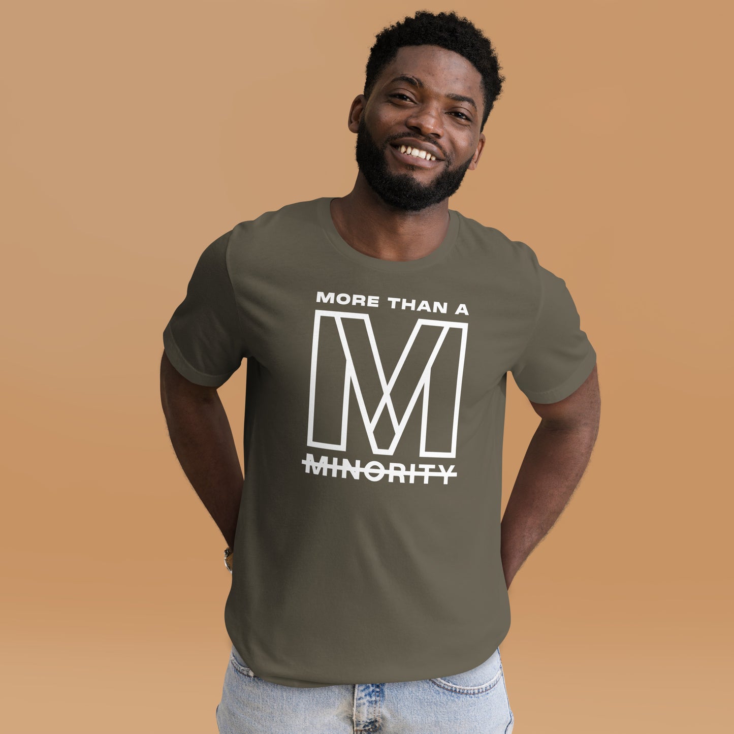 MTAM - More Than A Minority Tee - White Text | Soft, Lightweight, 100% Cotton, Pre-Shrunk