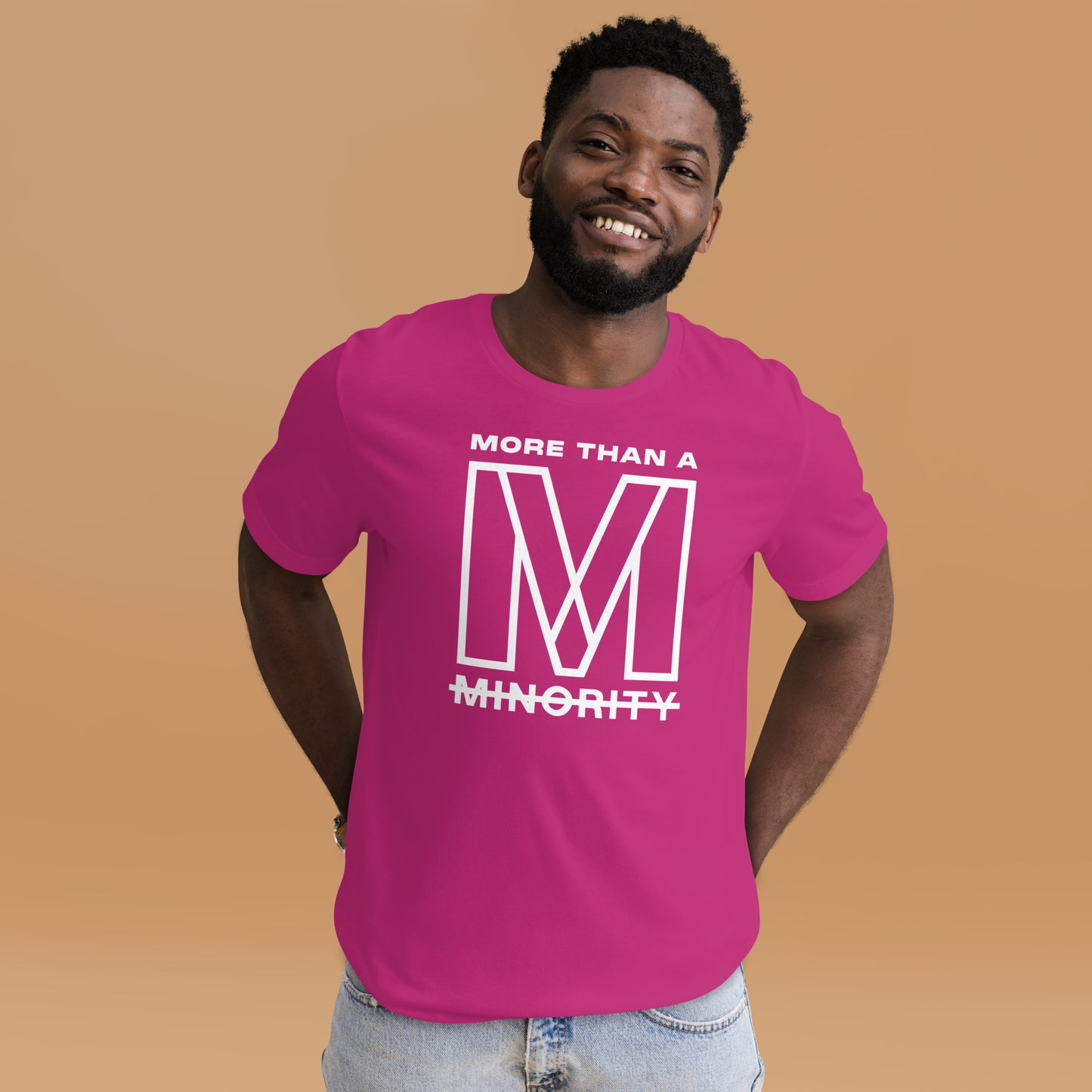 MTAM - More Than A Minority Tee - White Text | Soft, Lightweight, 100% Cotton, Pre-Shrunk