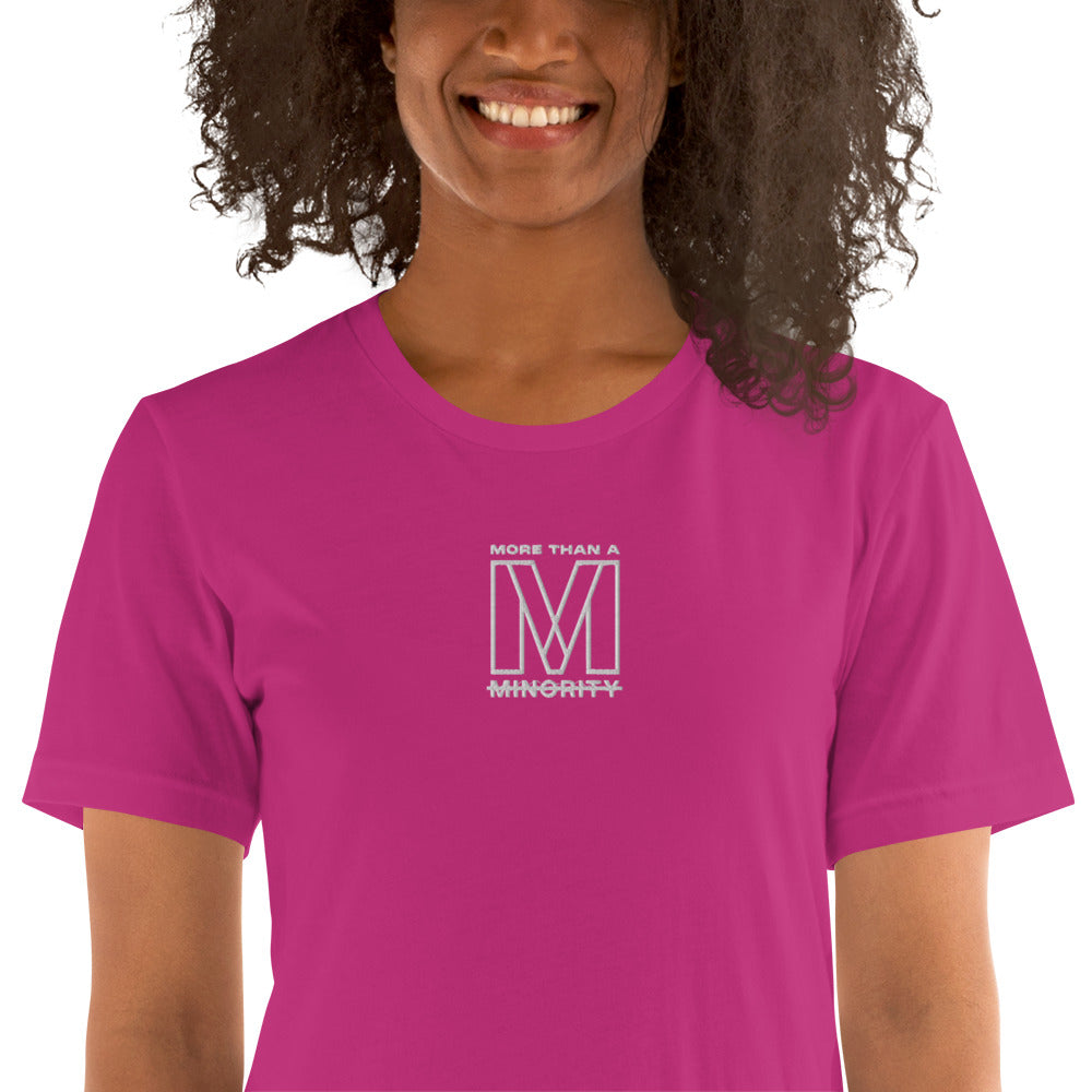 MTAM - More Than A Minority Embroidered Logo Tee - Multiple Color, 100% Cotton, Multiple Colors, Trendy Unisex Streetwear T-Shirt