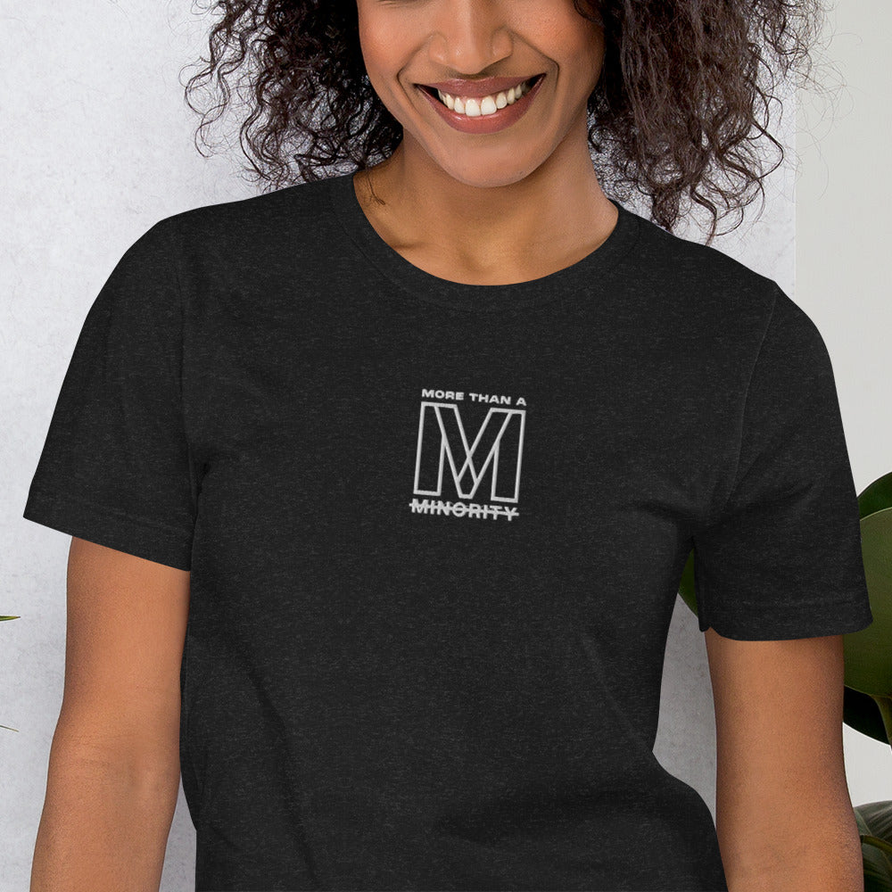 MTAM - More Than A Minority Embroidered Logo Tee - Multiple Color, 100% Cotton, Multiple Colors, Trendy Unisex Streetwear T-Shirt