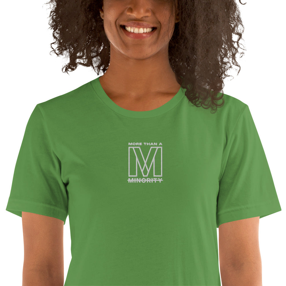 MTAM - More Than A Minority Embroidered Logo Tee - Multiple Color, 100% Cotton, Multiple Colors, Trendy Unisex Streetwear T-Shirt