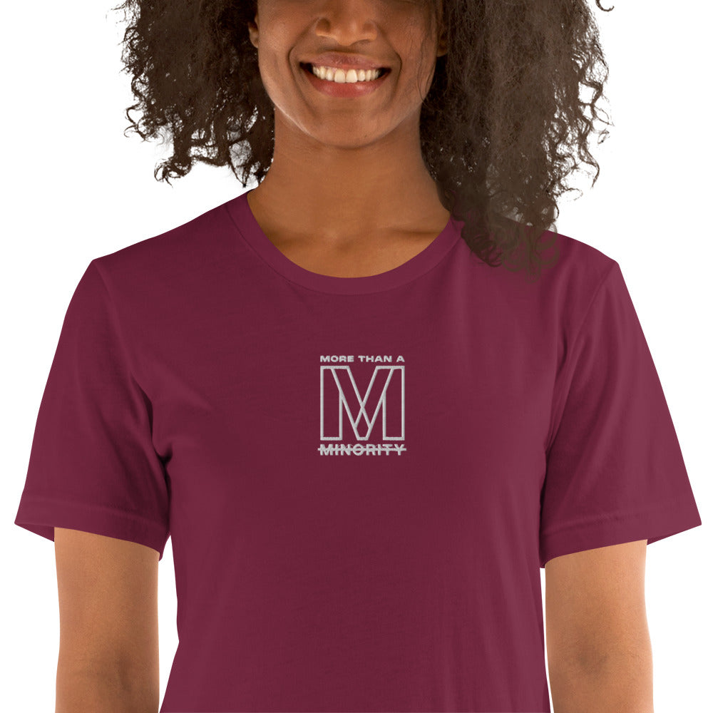 MTAM - More Than A Minority Embroidered Logo Tee - Multiple Color, 100% Cotton, Multiple Colors, Trendy Unisex Streetwear T-Shirt