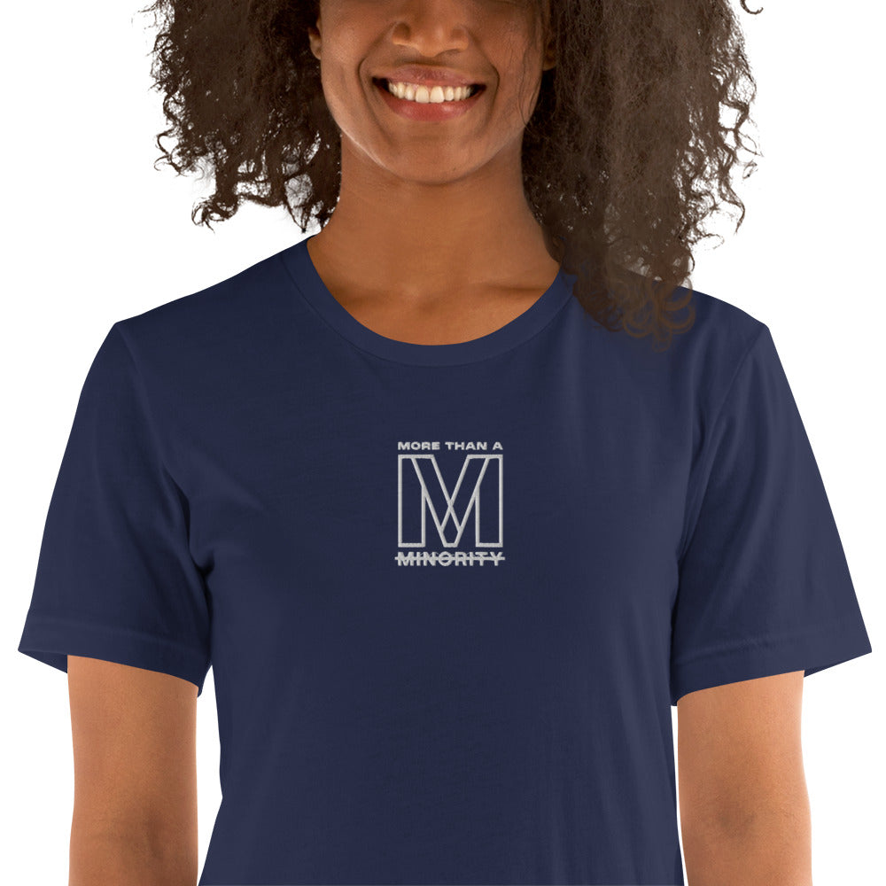 MTAM - More Than A Minority Embroidered Logo Tee - Multiple Color, 100% Cotton, Multiple Colors, Trendy Unisex Streetwear T-Shirt