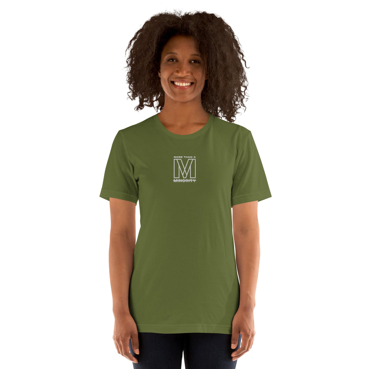 MTAM - More Than A Minority Embroidered Logo Tee - Multiple Color, 100% Cotton, Multiple Colors, Trendy Unisex Streetwear T-Shirt