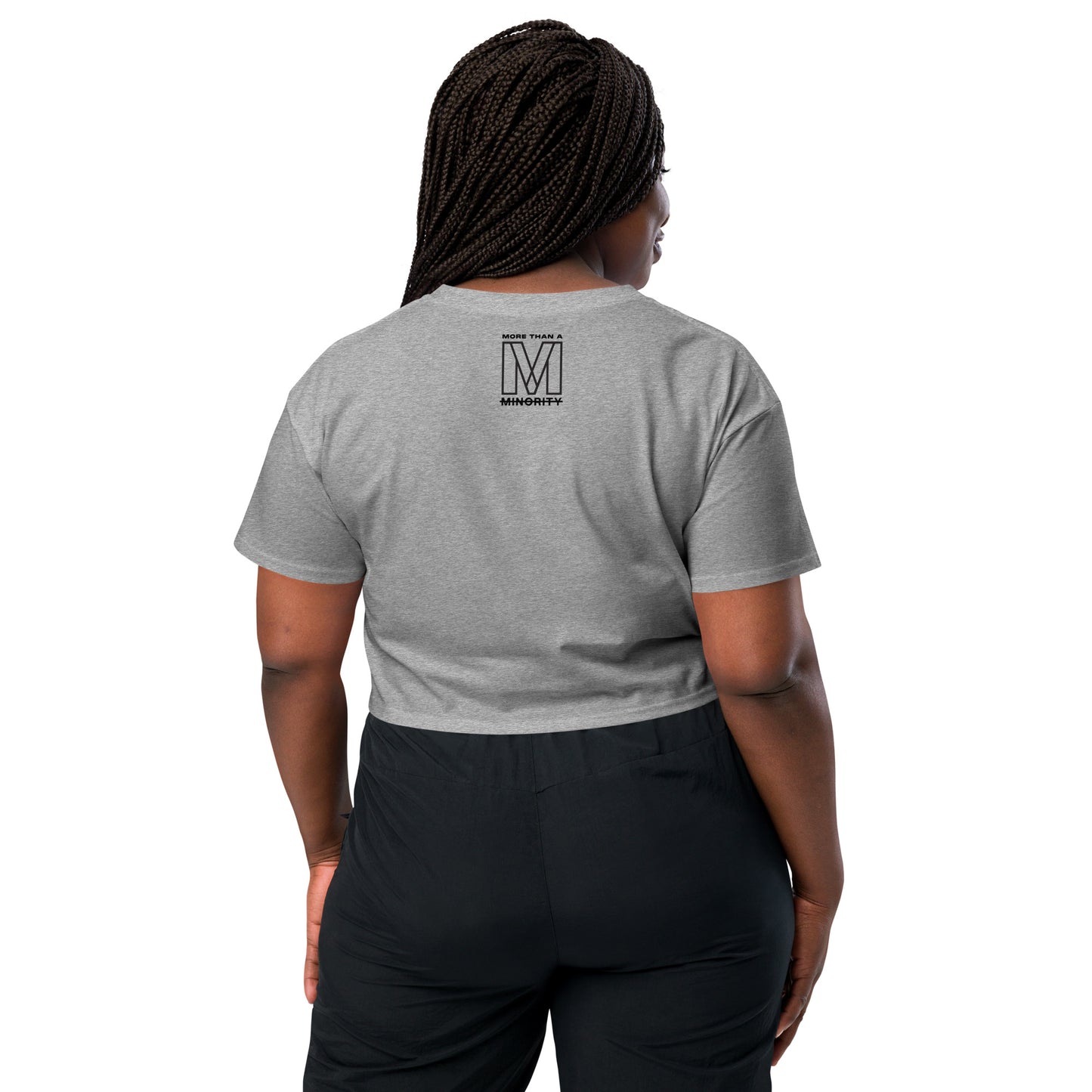 MTAM - I Love Being Black Crop Top - 100% Combed Cotton, Relaxed Fit, Cropped Length