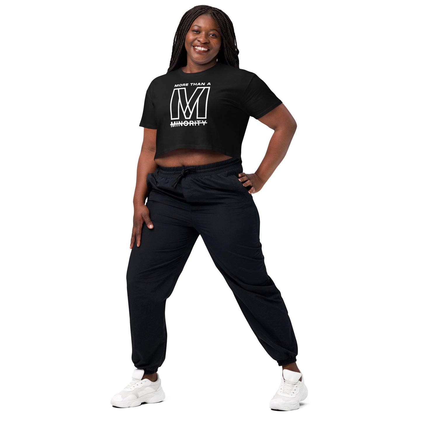 MTAM - Valuable Back Crop Top & MTM- 100% Combed Cotton, Relaxed Fit, Cropped Length